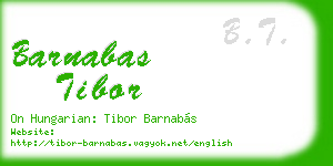 barnabas tibor business card
